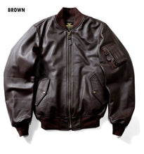 Load image into Gallery viewer, HOUSTON SHEEP LEATHER MA-1 FLIGHT JACKET
