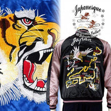 Load image into Gallery viewer, JAPANESQUE Eagle, Dragon, Japan Map Reversible Sukajan