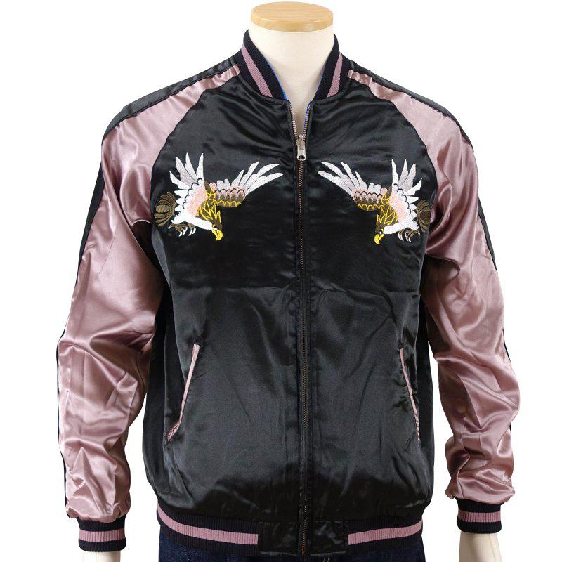 JAPANESQUE Eagle, Dragon, Japan Map Reversible Sukajan – SUKAJACK