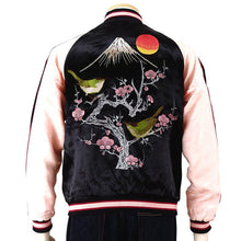 Load image into Gallery viewer, JAPANESQUE Plum Blossoms and Bush Warbler Souvenir Jacket