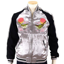 Load image into Gallery viewer, JAPANESQUE Plum Blossoms and Bush Warbler Souvenir Jacket