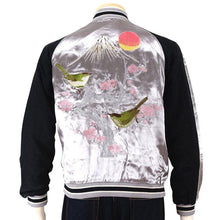 Load image into Gallery viewer, JAPANESQUE Plum Blossoms and Bush Warbler Souvenir Jacket