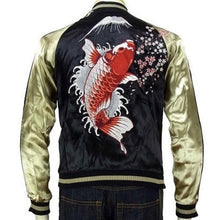 Load image into Gallery viewer, JAPANESQUE Fuji and Carp Japanese Jacket