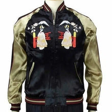 Load image into Gallery viewer, JAPANESQUE Maiko and Japan Map Sukajan