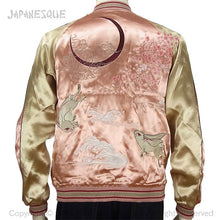 Load image into Gallery viewer, JAPANESQUE Cherry Blossoms and Rabbits Souvenir Jacket