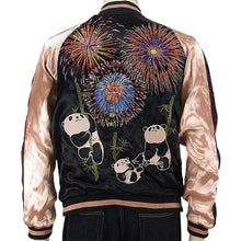Load image into Gallery viewer, JAPANESQUE Fireworks and Panda Souvenir Jacket