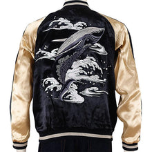 Load image into Gallery viewer, JAPANESQUE Waves and Whales Souvenir Jacket