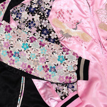 Load image into Gallery viewer, JAPANISUQUE Crane Embroidery and Crepe Sleeve Jacket