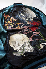 Load image into Gallery viewer, HANATABIGAKUDAN Cluster Amaryllist and Skull Souvenir Jacket
