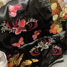 Load image into Gallery viewer, JAPANESQUE Chrysanthemums Butterflies Goldfish Sukajan