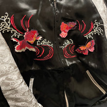 Load image into Gallery viewer, JAPANESQUE Chrysanthemums Butterflies Goldfish Sukajan