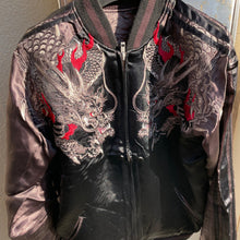 Load image into Gallery viewer, HANATABIGAKUDAN Silver Cloud Dragon Embroidery Sukajan