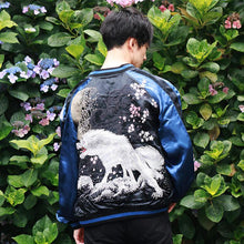 Load image into Gallery viewer, SATORI Wolf embroidery Sukajan on the moon