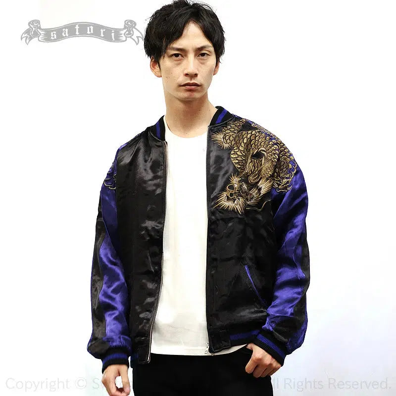 SATORI Gold and Silver Dragon Embroidery Souvenir Jacket