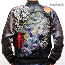 Load image into Gallery viewer, SATORI Kimono Skull with Castle Souvenir Jacket