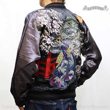 Load image into Gallery viewer, SATORI Kimono Skull with Castle Souvenir Jacket