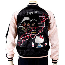 Load image into Gallery viewer, SANRIO Hello Kitty And Japan Map Jacquard Sleeve Jacket Pink