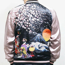 Load image into Gallery viewer, HANATABIGAKUDAN Cherry Blossoms and Maiko Kimono Sukajan