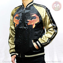 Load image into Gallery viewer, HANATABIGAKUDAN Chrysanthemum Scarlet Carp Embroidery Sukajan