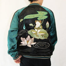 Load image into Gallery viewer, HANATABIGAKUDAN Lotus and Frog Reversible Sukajan