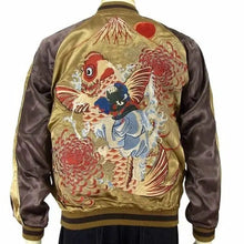 Load image into Gallery viewer, HANATABIGAKUDAN Carp and Oniwakamaru Souvenir Jacket