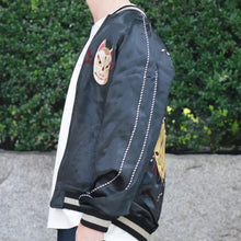 Load image into Gallery viewer, HANATABIGAKUDAN Fox Masks Piping Souvenir Jacket