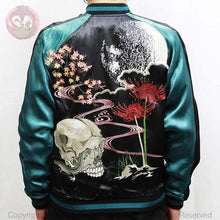 Load image into Gallery viewer, HANATABIGAKUDAN Cluster Amaryllist and Skull Souvenir Jacket