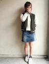 Cute outfits with short skirt x souvenir jacket for spring