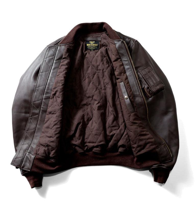 HOUSTON SHEEP LEATHER MA-1 FLIGHT JACKET – SUKAJACK