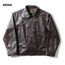 Load image into Gallery viewer, HOUSTON COW LEATHER TRACK JACKET
