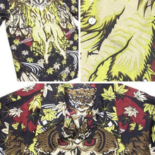 Load image into Gallery viewer, [HANATABIGAKUDAN] Owl Silk Jacquard Aloha Shirts - sukajack