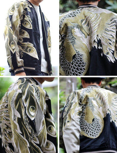 [HANATABIGAKUDAN] Phoenix Embroidery Sukajan - sukajack