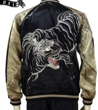 Load image into Gallery viewer, [SATORI] White Tiger Embroidery Souvenir Jacket - sukajack

