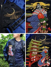 Load image into Gallery viewer, [SATORI] Five-storied Pagoda Skull Embroidery Sukajan - sukajack