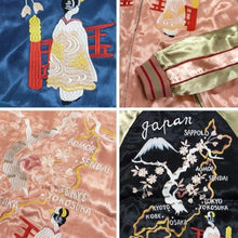 Load image into Gallery viewer, [JAPANESQUE] Maiko and Japan Map Reversible Sukajan - sukajack