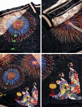 Load image into Gallery viewer, [HANATABIGAKUDAN] Fireworks with Maiko Reversible Sukajan - sukajack