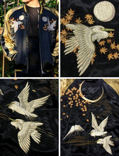 Load image into Gallery viewer, [HANATABIGAKUDAN] Heron and Autumn Leaves Reversible Sukajan - sukajack
