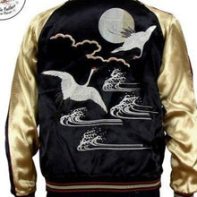 Load image into Gallery viewer, [JAPANESQUE] Crane on the Moon Reversible Souvenir Jacket - sukajack