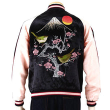 Load image into Gallery viewer, JAPANESQUE Plum Blossoms and Bush Warbler Souvenir Jacket
