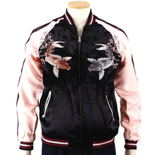 Load image into Gallery viewer, JAPANESQUE Cherry Blossoms and Carp Souvenir Jacket