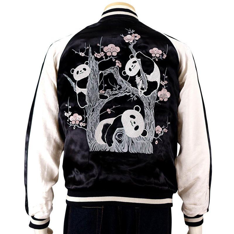 [JAPANESQUE] Plum and Panda Souvenir Jacket – SUKAJACK