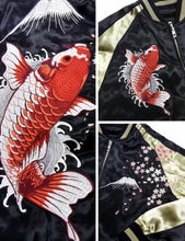 Load image into Gallery viewer, JAPANESQUE Fuji and Carp Japanese Jacket