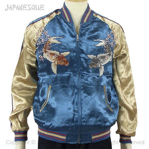 [JAPANESQUE] Shidare Cherry and Carp Reversible Souvenir Jacket