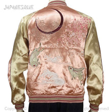 Load image into Gallery viewer, JAPANESQUE Cherry Blossoms and Rabbits Souvenir Jacket

