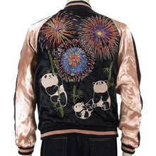 Load image into Gallery viewer, JAPANESQUE Fireworks and Panda Souvenir Jacket
