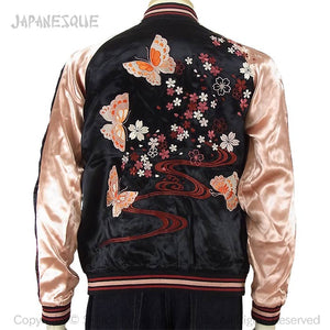 [JAPANESQUE] Sakura and Butterfly Souvenir Jacket