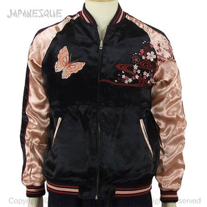 [JAPANESQUE] Sakura and Butterfly Souvenir Jacket