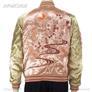 [JAPANESQUE] Sakura and Butterfly Souvenir Jacket