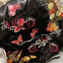 Load image into Gallery viewer, JAPANESQUE Chrysanthemums Butterflies Goldfish Sukajan