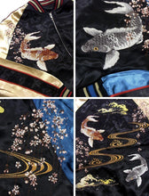 Load image into Gallery viewer, [JAPANESQUE] Shidare Cherry and Carp Reversible Souvenir Jacket - sukajack